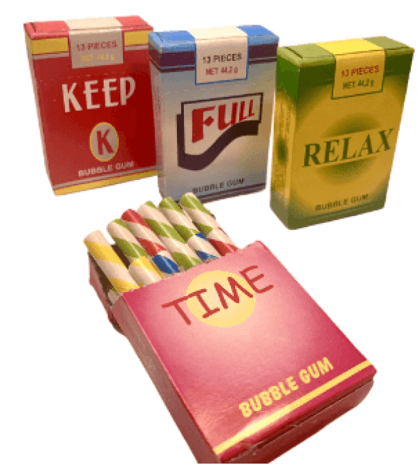 PAQUET DE CIGARETTE STICK BUBBLE GUM VENDU A L'UNITÉ