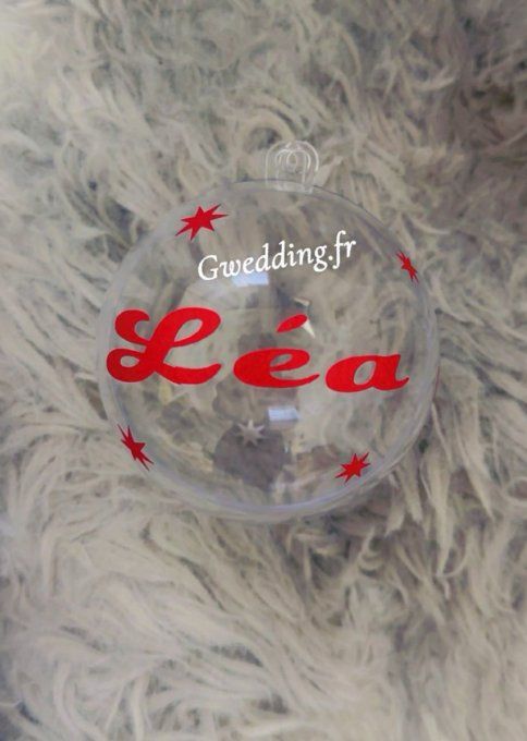 BOULE DE NOEL PLEXI PRÉNOM 