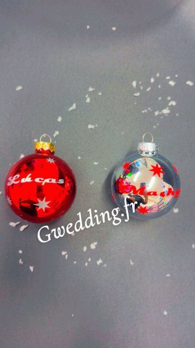 Boule de noel personnalisé prénom