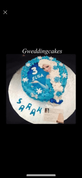 GATEAUX PERSONALISABLE REINE DES NEIGE 