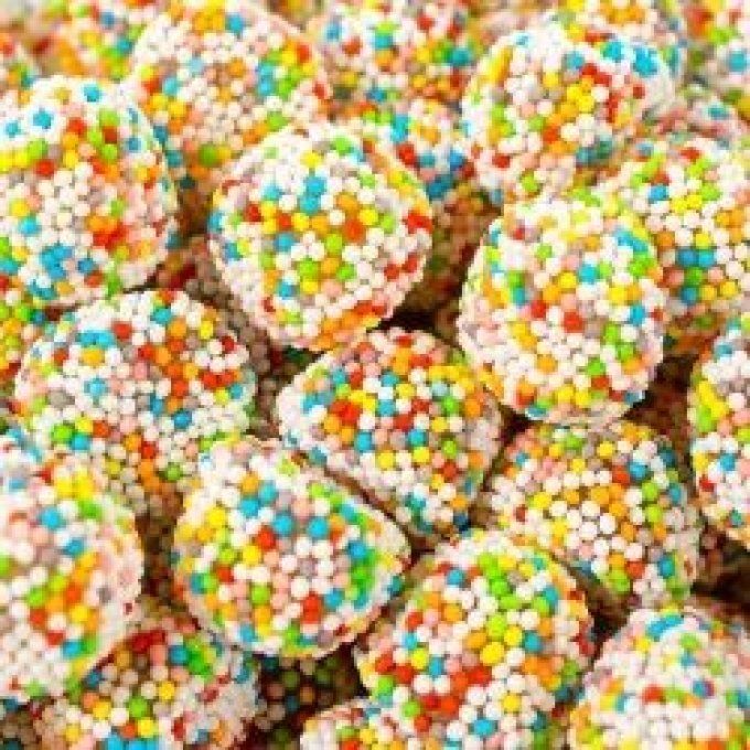 DULCEPLUS Mûres perlées MULTICOLORES vendu par 100G