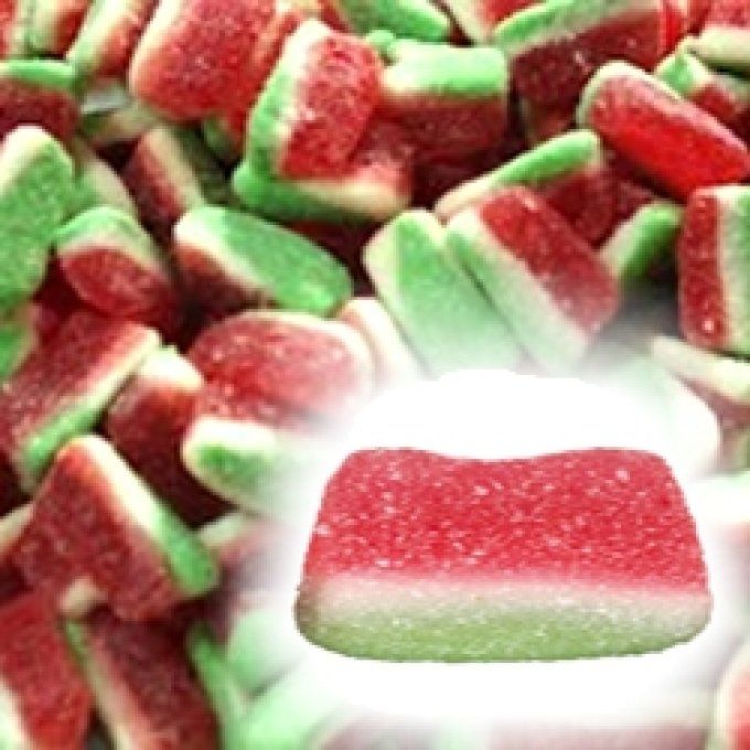 Tranches de pastèque sucrées vendu par 100g